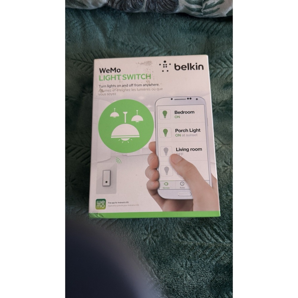Belkin F7C030FC Wemo Smart Light Switch White Sealed New